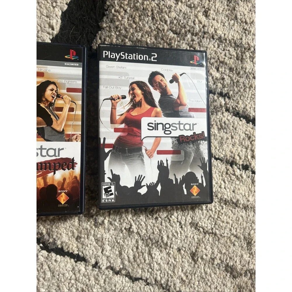 Lot Of 3 Sing Star Games (PS2) Rocks! 80’s & Amped- Complete & Tested!